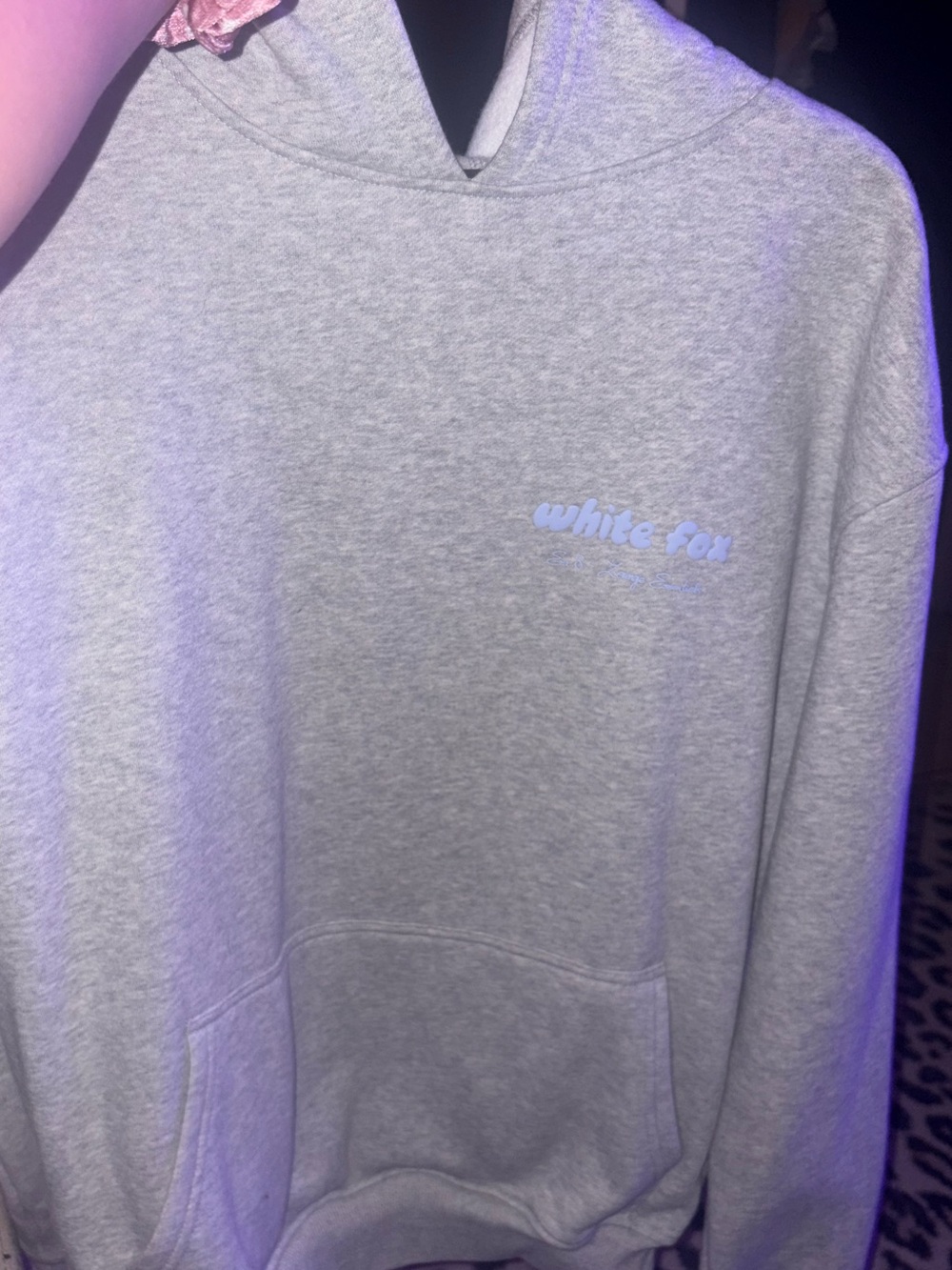 White fox hoodie